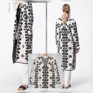 Essitam Lili Magnifique Long Jacquard Tapestry Viscose Blend Cardigan Sz. S